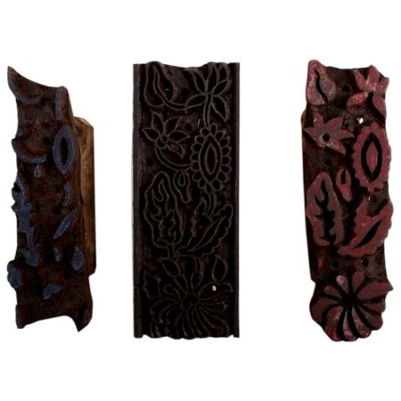 Set of 3 Piece New Wooden Printing Block